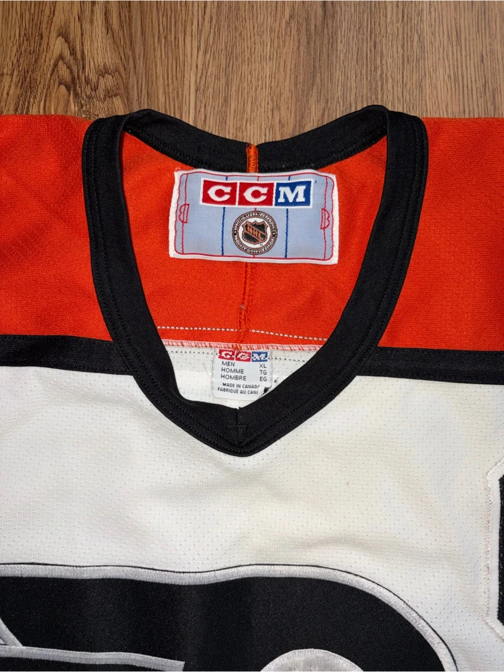 Men's White and Orange  Philadelphia Flyers Hockey Jersey - Lindros 88